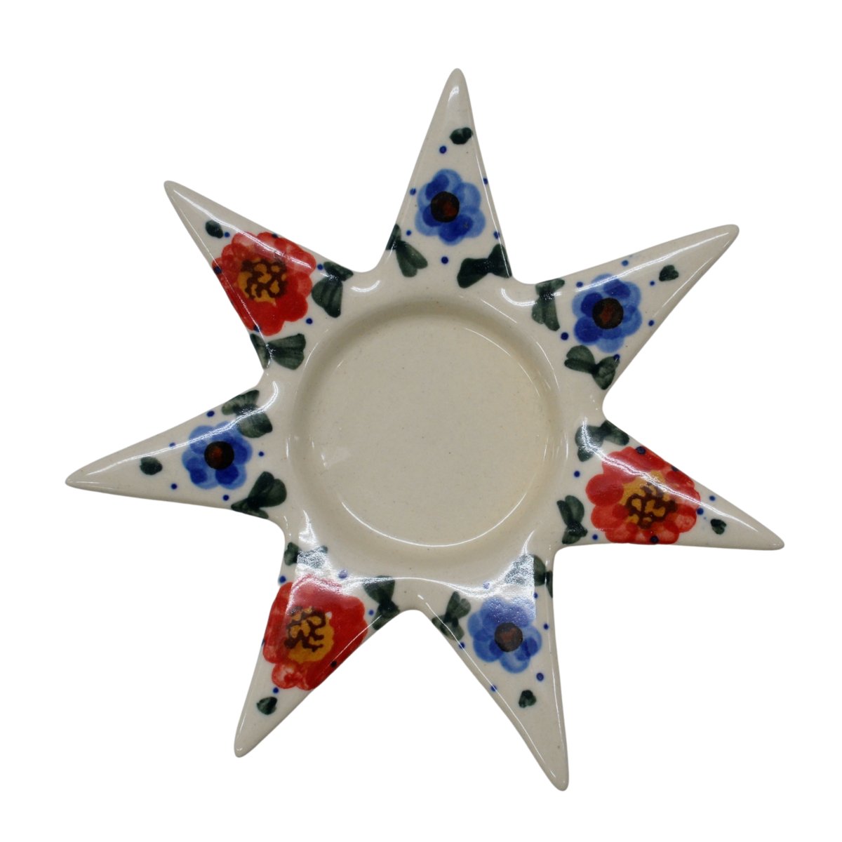 Ceramiczny świecznik GWIAZDA Ceramika Bolesławiec