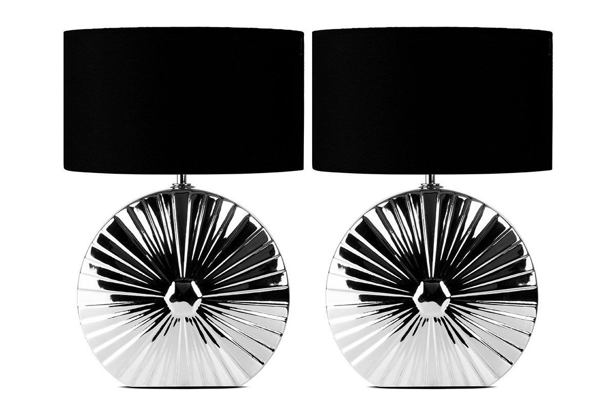 Czarna nowoczesna lampa stołowa 2szt. RITIM