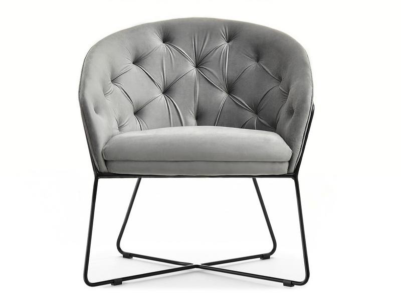 Komfortowy Fotel Wypoczynkowy Z Pikowanym Siedziskiem Lago Czarny-Czarny