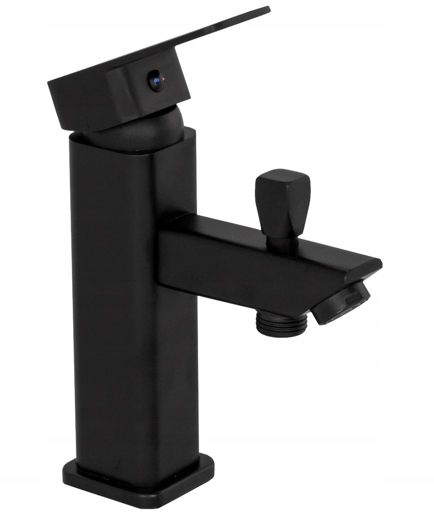 Lima Czarna Bateria Umywalkowa Wannowa Kwadratowa