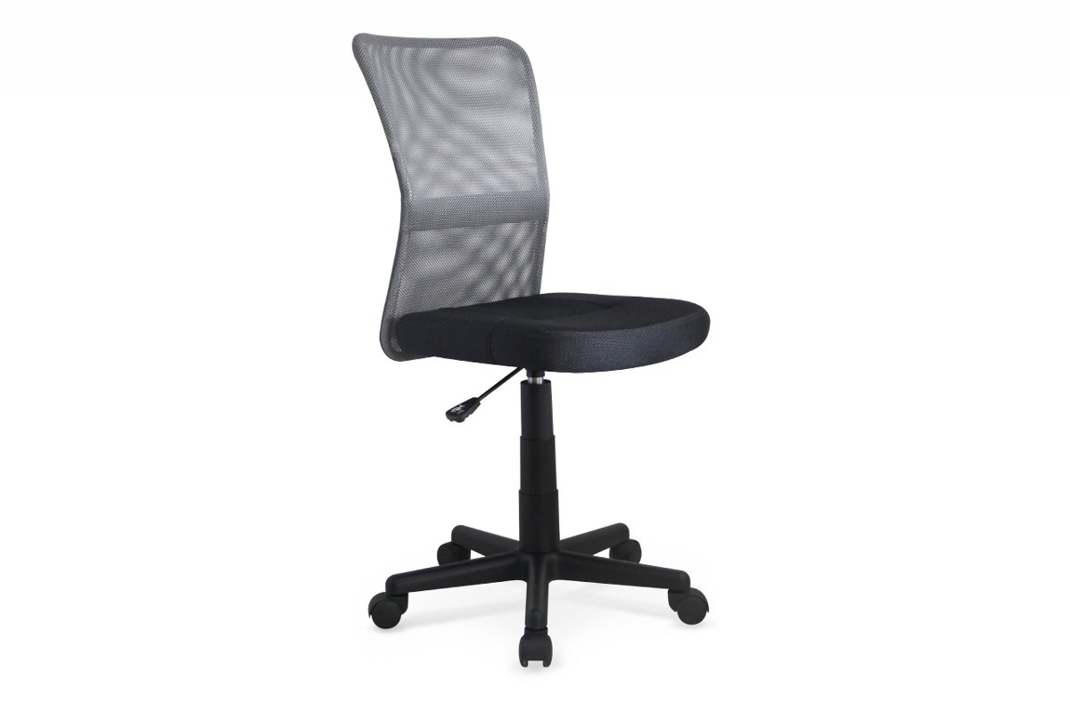 Krzesło do biurka dla dzieci obrotowe szare BARYA