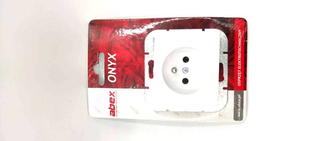 Abex Onyx biały gniazdo pojedyncze +0) PT-16O PT-16O biały