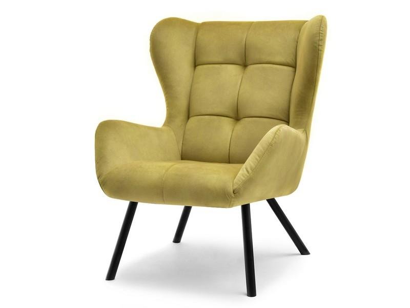 Komfortowy Fotel Do Wypoczynku W Salonie Noel Oliwka Czarna Noga