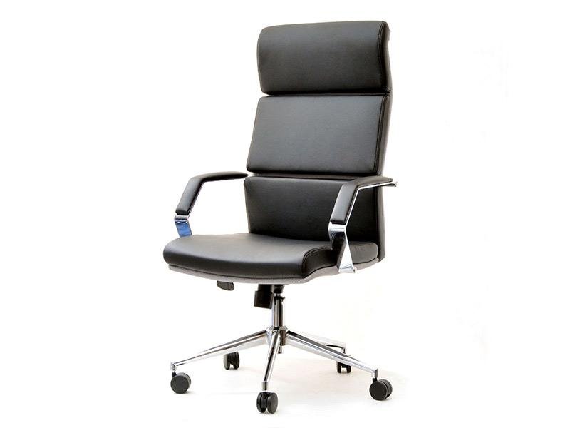 Nowoczesny Fotel Biurowy Do Pracowni Bond Czarna Ekoskóra