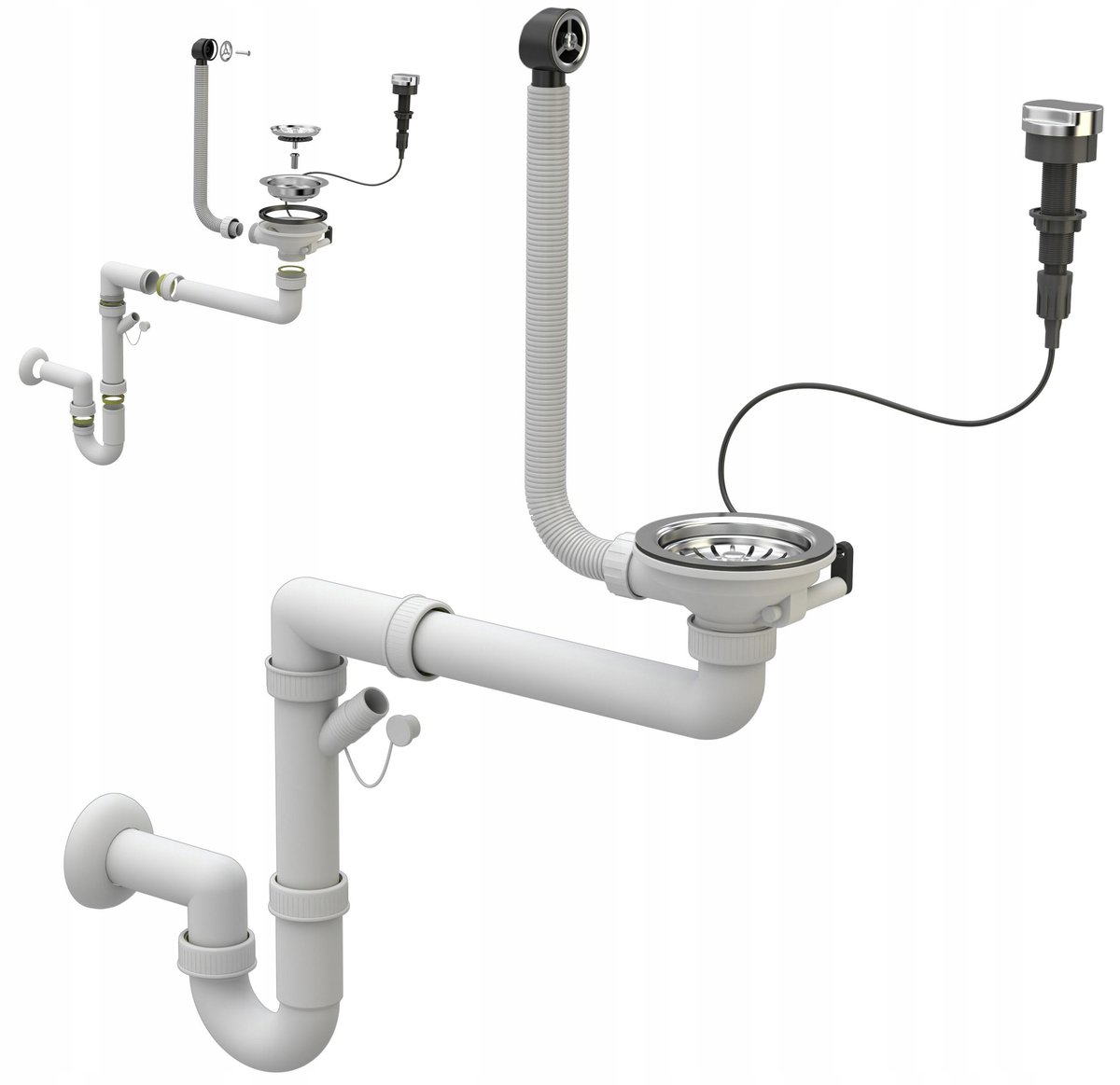 Przyściennny Syfon Automatyczny 1 Komora Do Zlew