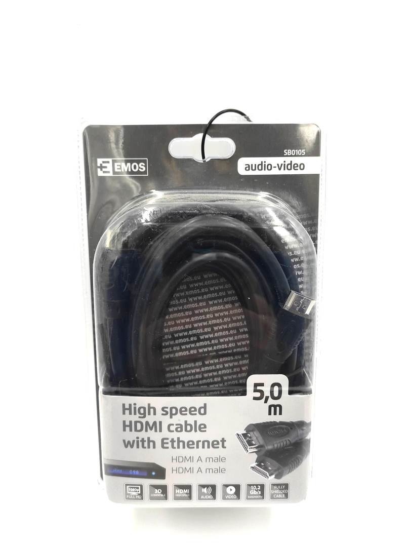 EMOS HDMI 1.4 High Speed, a złącze kabla 5 m, sb0105
