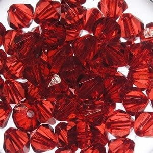 Korale Akrylowe Diamentowe 12mm (10szt) Czerwony