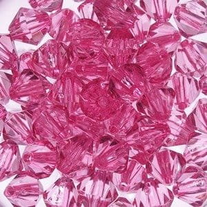 Korale Akrylowe Diamentowe 10mm (14szt) Róż