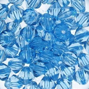 Korale Akrylowe Diamentowe 10mm (14szt) Błękitny