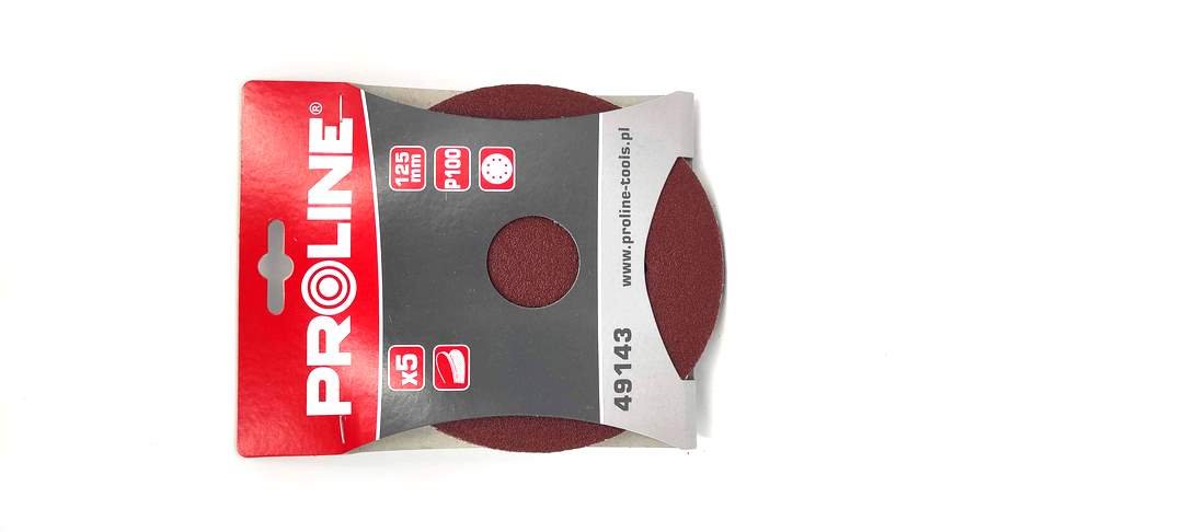 Proline Krążki ścierne na rzep z otw. 125mm, 5szt., gr 100, 49143