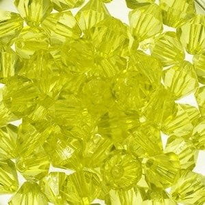 Korale Akrylowe Diamentowe 6mm (50szt) Cytrynowy