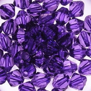 Korale Akrylowe Diamentowe 6mm (50szt) Fioletowy