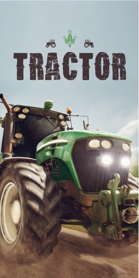 Ręcznik bawełniany 70x140 Traktor duży