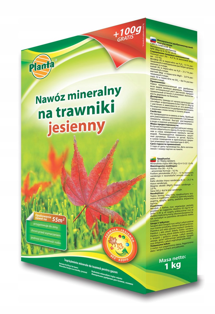 Nawóz Jesienny Do Trawników Mineralny 1,1Kg