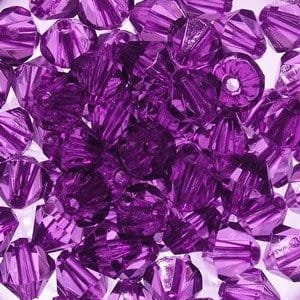 Korale Akrylowe Diamentowe 6mm (50szt) Lawenda