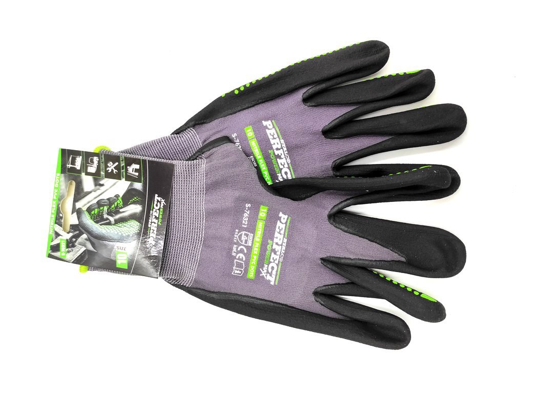 Rękawice Stalco Powermax Nitrile Flex Pvc Dots S-76321 roz. 10  !