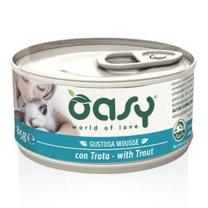OASY Mousse Z Pstrągiem - mokra karma dla kota - puszka 85g