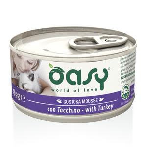 OASY Mousse Z Indykiem - mokra karma dla kota - puszka 85g