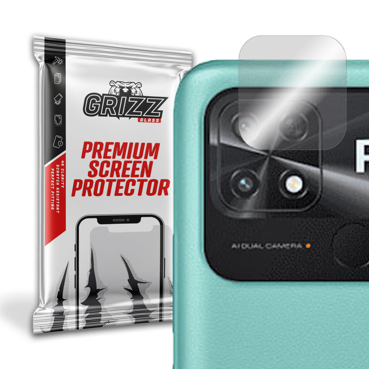 GrizzGlass HybridGlass Camera szkło hybrydowe na obiektyw do Xiaomi Poco C40