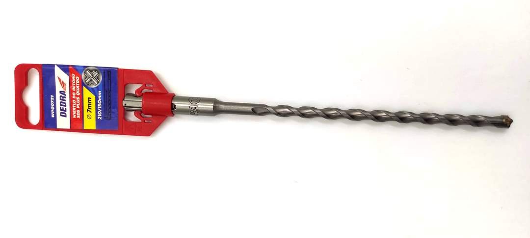 Wiertło do betonu SDS PLUS DEDRA WPQ0721 7,0x210/150mm, QUATRO, podwójna widia