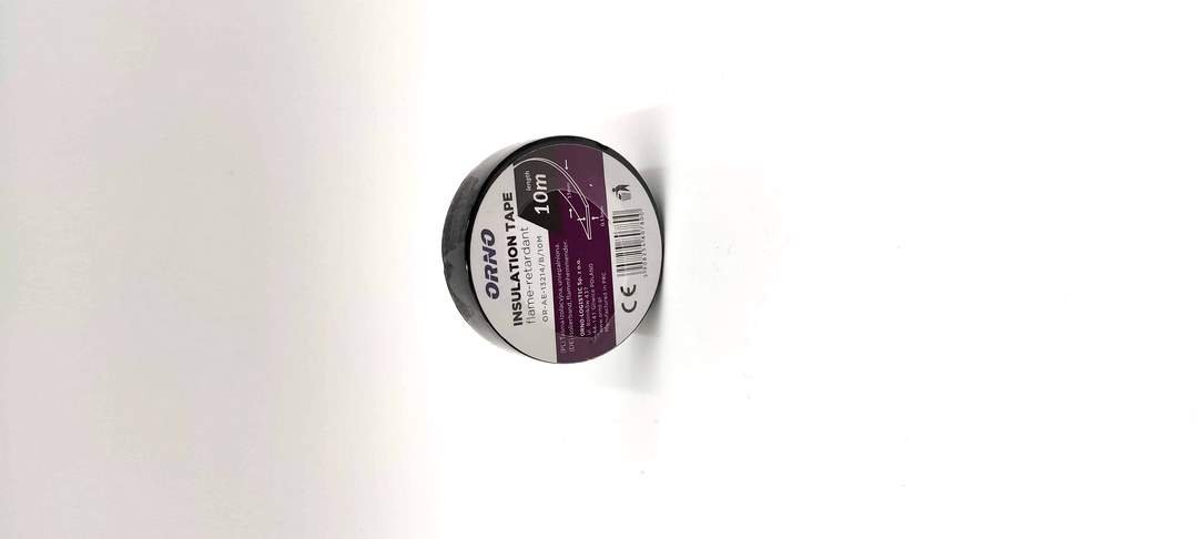 Taśma izolacyjna czarna, uniepalniona, szerokość 15mm, grubość 0,13mm , 10m długości OR-AE-13214/B/10m