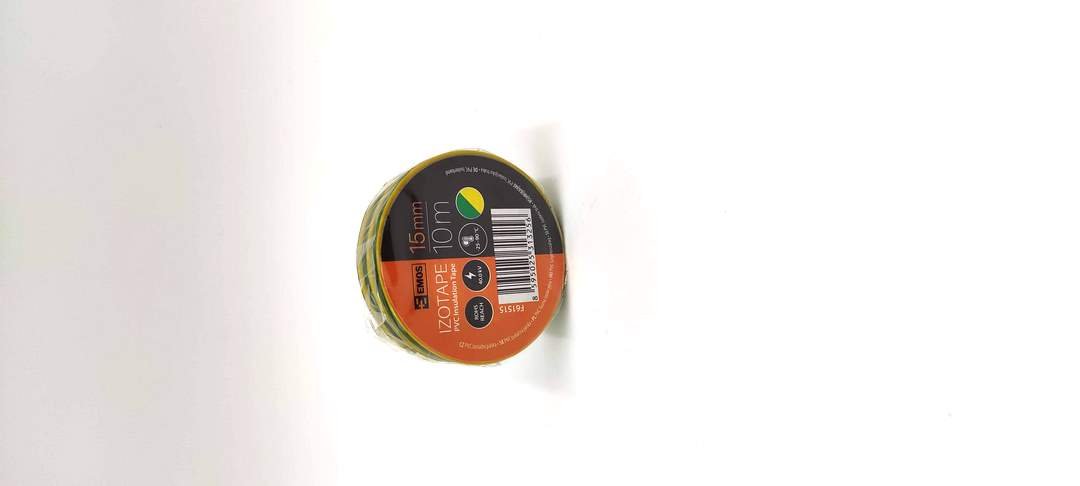 Emos Taśma izolacyjna PVC 15mm/10m żółto-zielona F61515