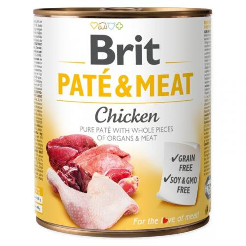 Brit Pate & Meat Dog Chicken puszka 800g