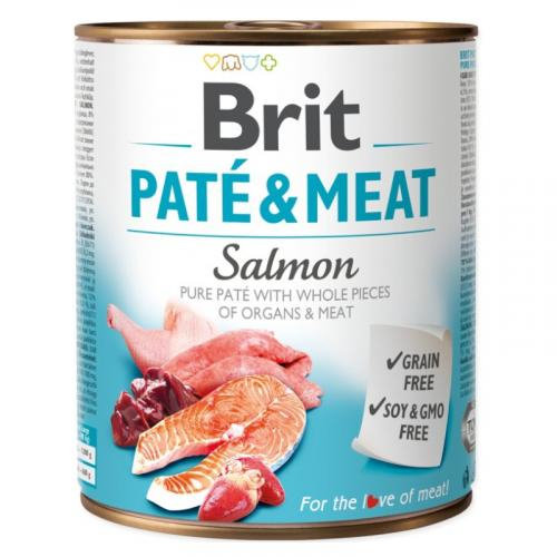 Brit Pate & Meat Dog Salmon puszka 800g