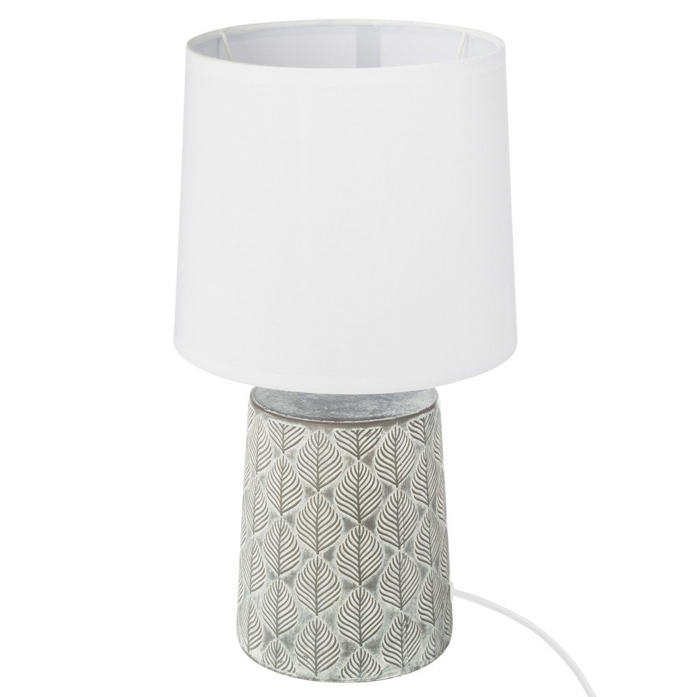 Atmosphera Lampa na stół i biurko z ceramiczną podstawą modne oświetlenie do sypialni z abażurem B07JD5K6W6