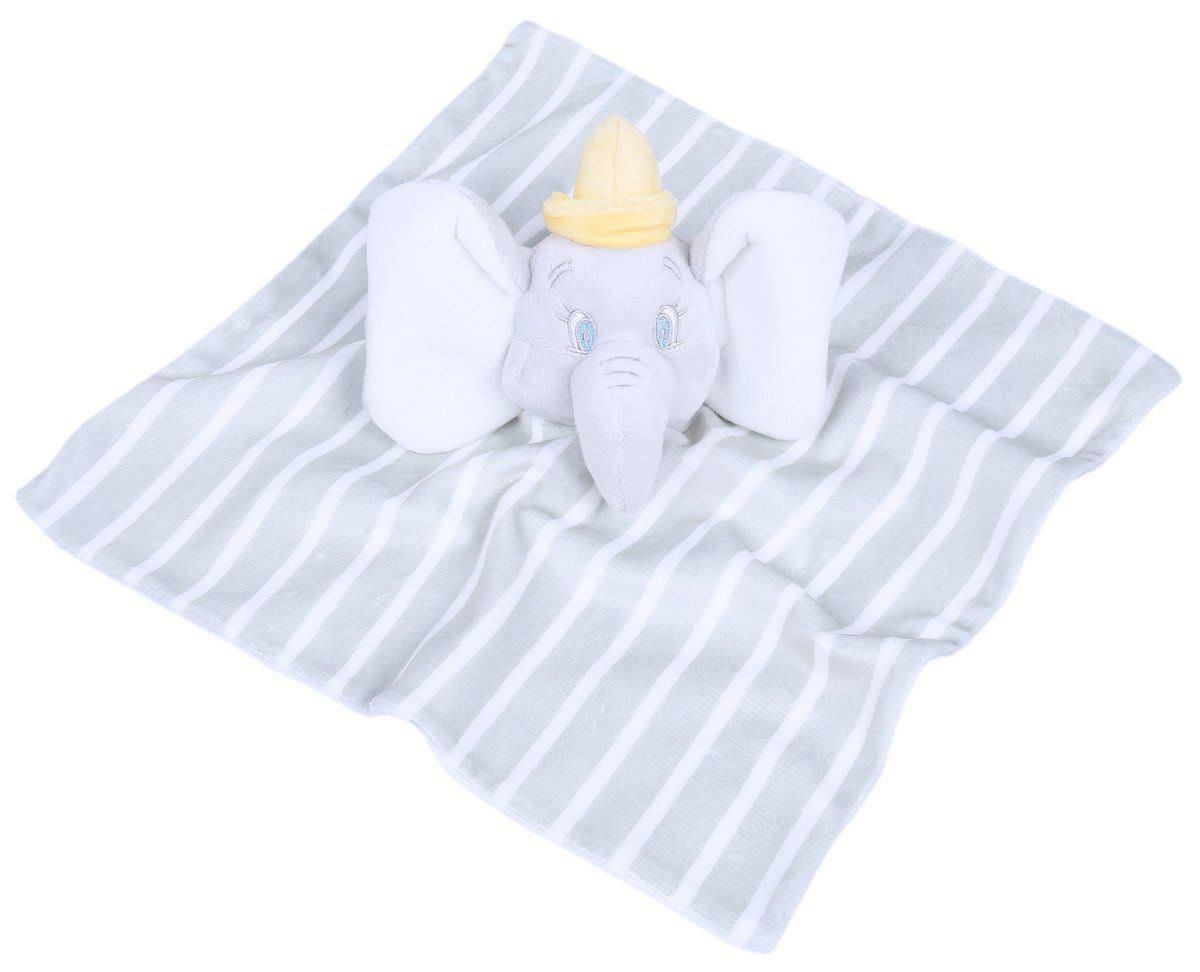 Szara przytulanka, szmatka w paski, dla dziecka Dumbo DISNEY