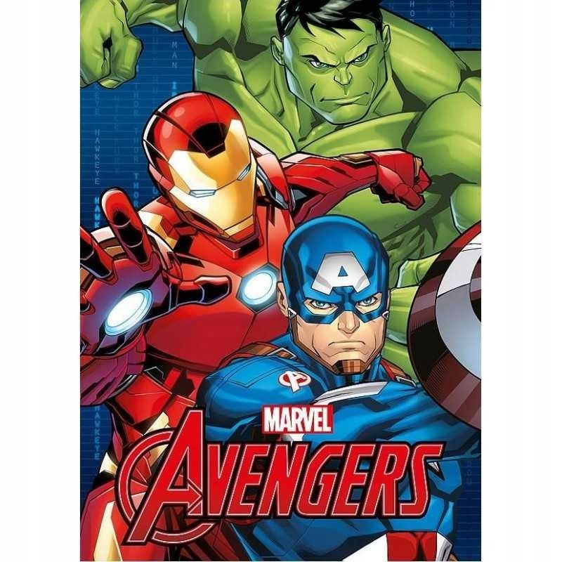Kocyk Koc Polarowy Avengers Hulk Ironman 100X140