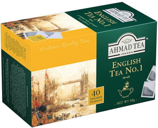 Ahmad Tea English Tea No.1 Herbata Czarna 40 Torebek Bez Zawieszki