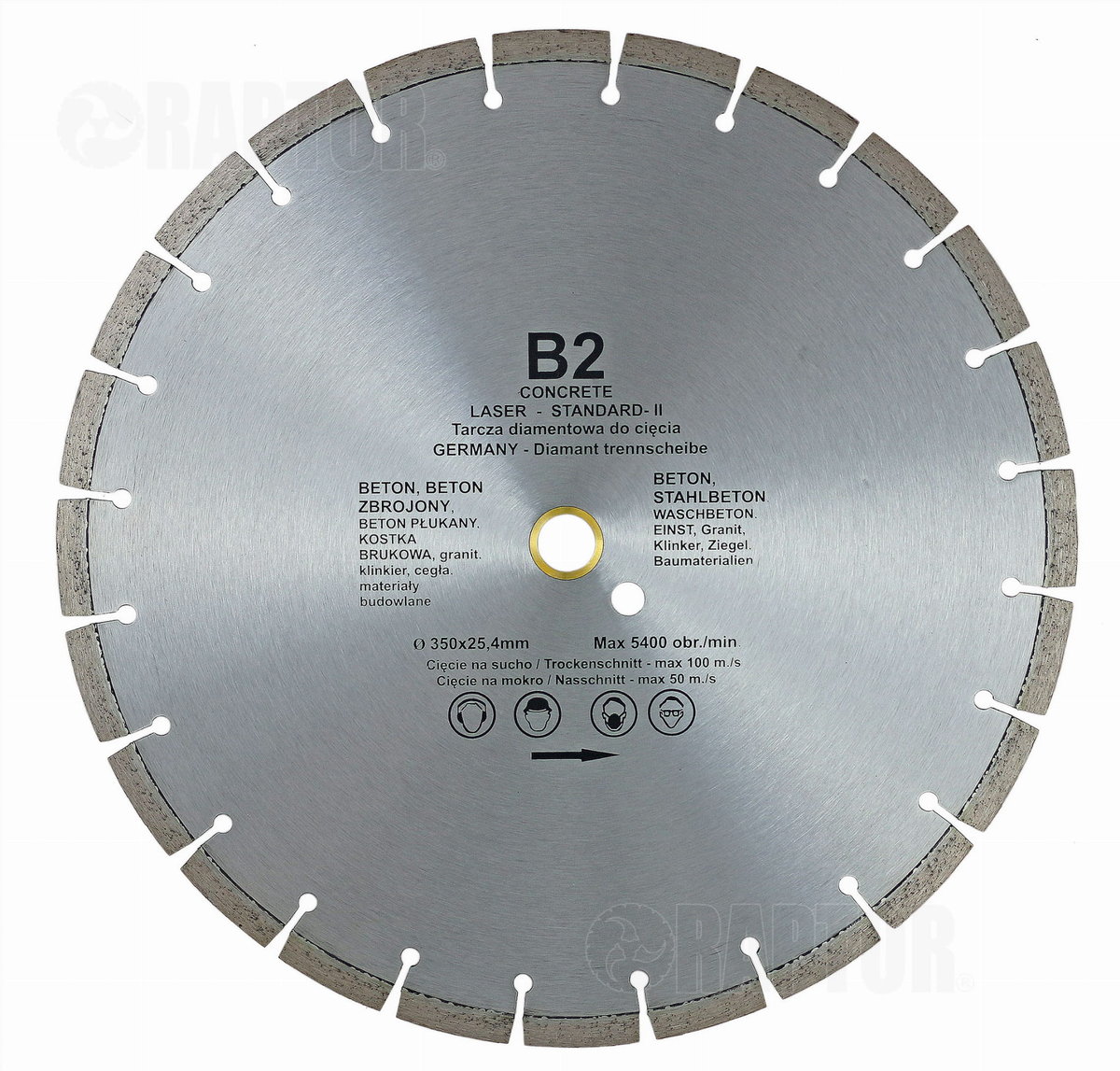 Tarcza Diamentowa 350X25,4-20 Tediam B2 Do Betonu, Granitu, Kostki Brukowej