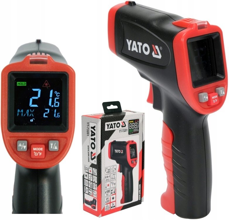 Yato Pirometr Termometr Bezdotykowy -50+650 Laser