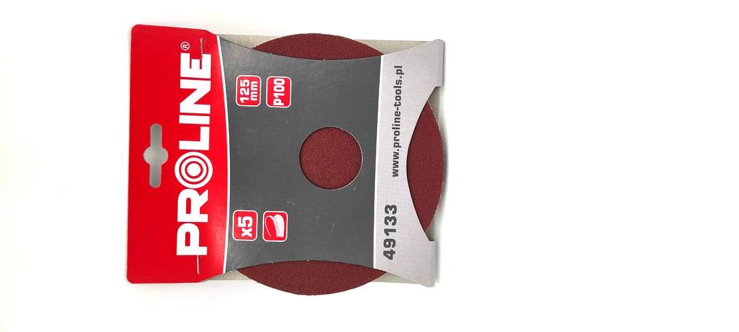 Proline Krążki ścierne na rzep 125 mm granulacja 100 5 sztuk 49133 PX49133