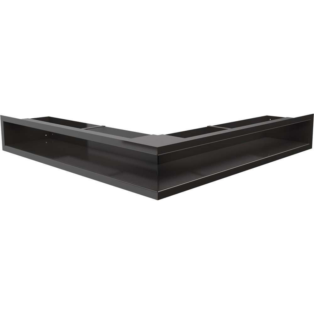 Kratki.pl Kratka wentylacyjna luft narożny 560x560x90 mm - kolor czarny LUFT/NS/90/