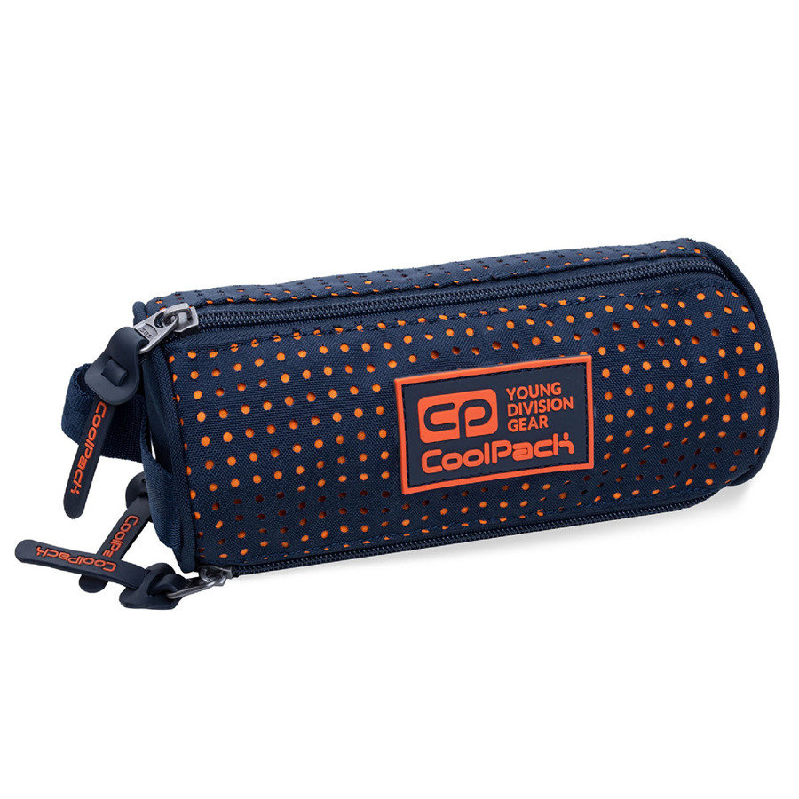 Piórnik szkolny trzykomorowy tuba CoolPack Omni Dots Orange 97956CP nr B68063