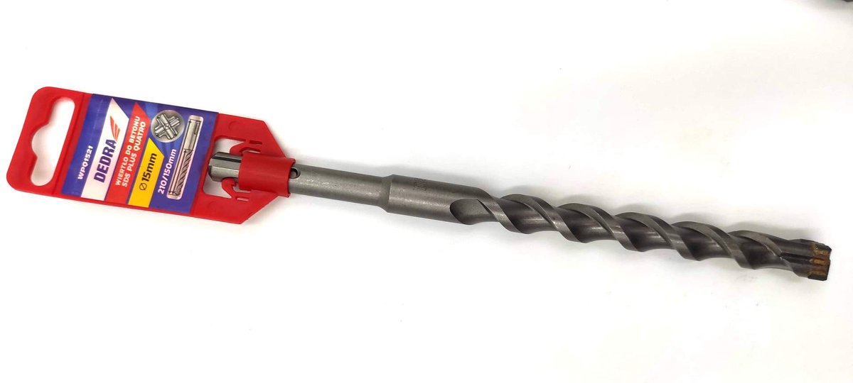 Wiertło do betonu SDS PLUS DEDRA WPQ1521 15,0x210/150mm, QUATRO, podwójna widia