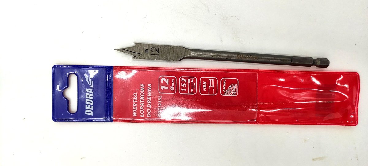 Wiertło łopatkowe do drewna DEDRA WDA12152 12x152mm