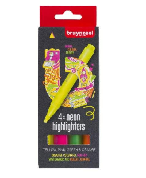 Bruynzeel  Zakreślacze Neon 4 sztuki