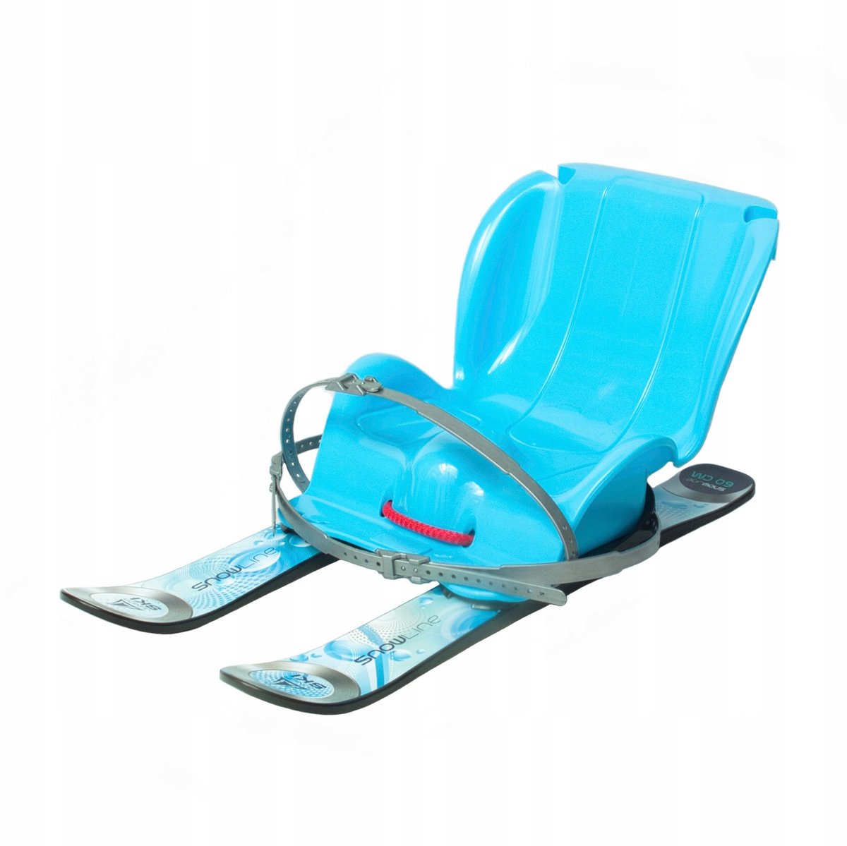 Sanki Narty Dla Dzieci Z Kijkami 60Cm Zestaw 2W1