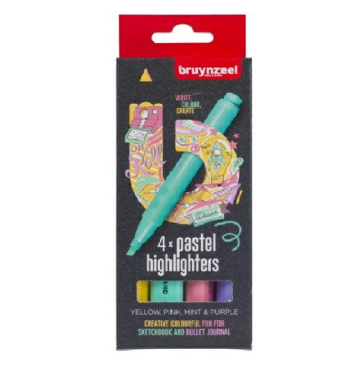 Bruynzeel  Zakreślacze Pastel 4 sztuki