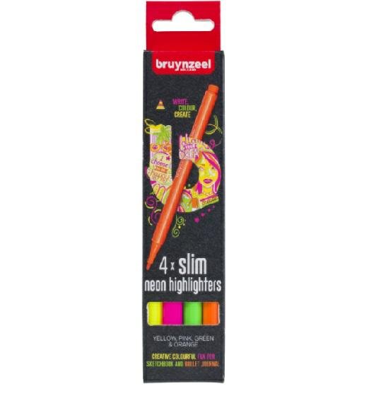 Bruynzeel  Zakreślacze Slim 4 sztuki