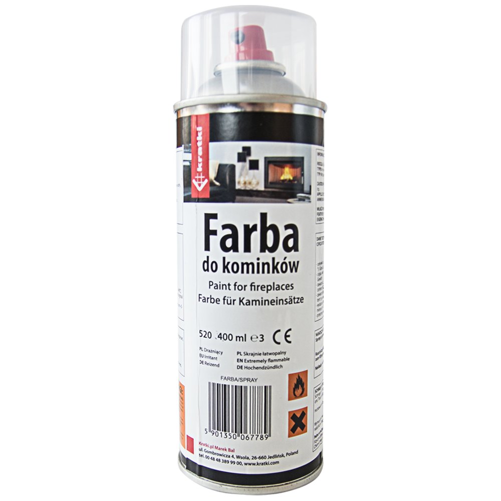 Kratki.pl FARBA DO KOMINKÓW 400 ML FARBA/SPRAY