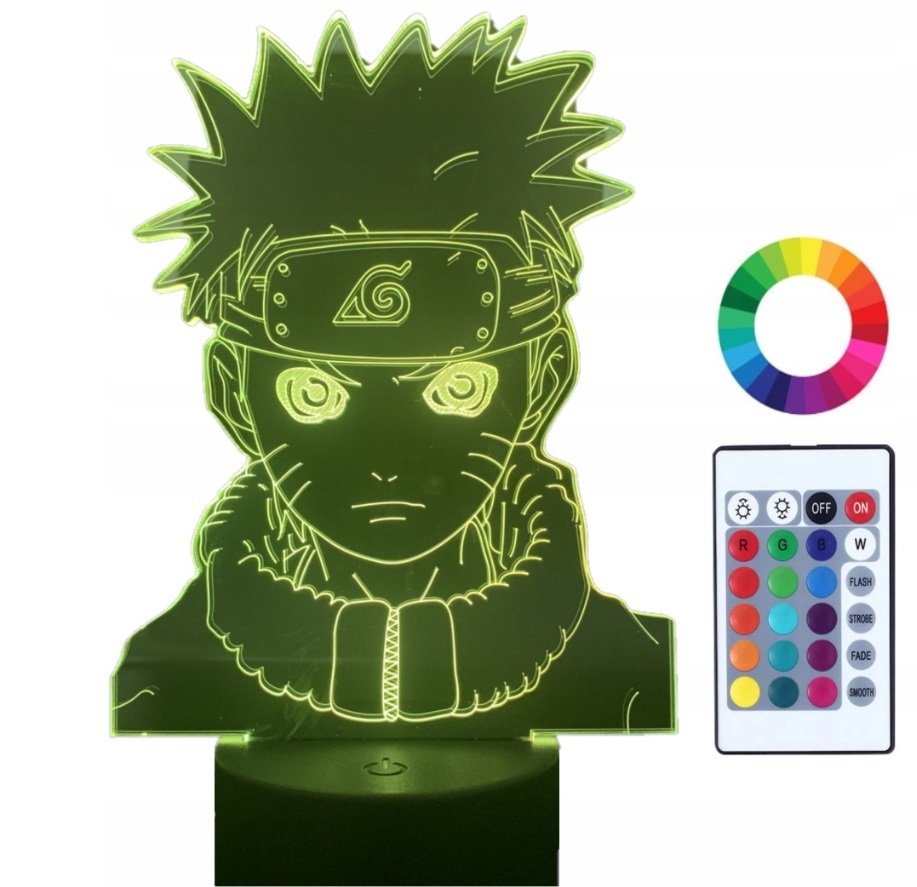 Lampka Nocna 3D Led Naruto Anime Grawer Prezent