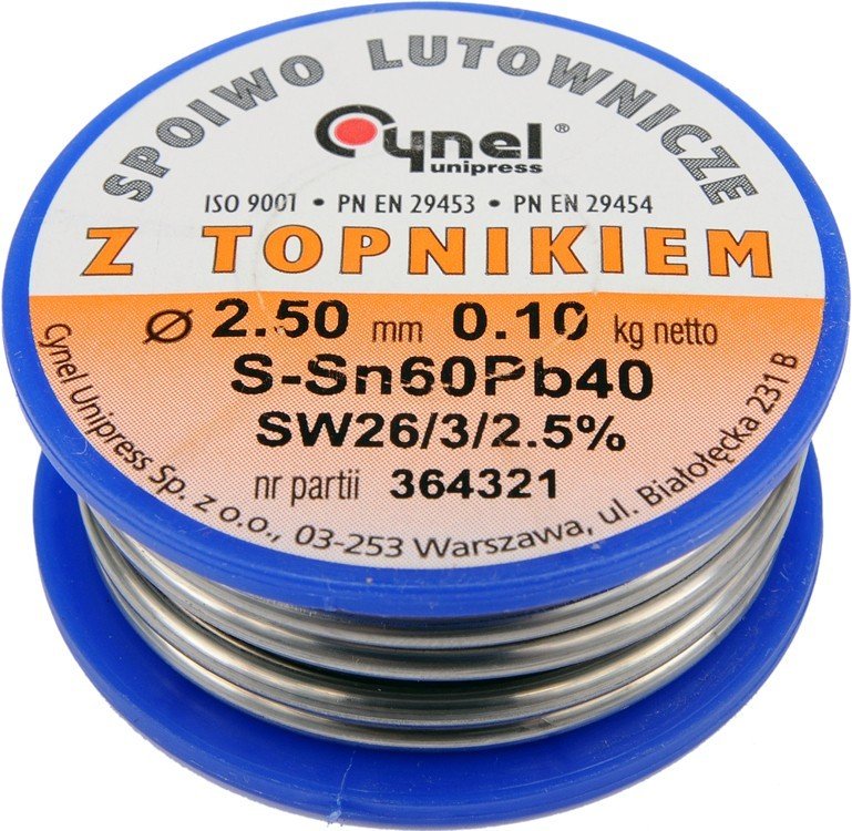 YATO Cynel 76822 spoiwo lutownicze sn60pb40 2.5/100 76822