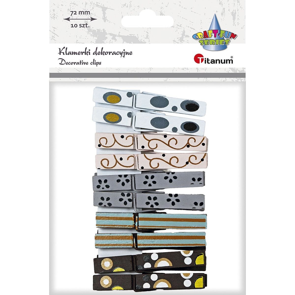 Titanum Klamerki drewniane mix 10szt