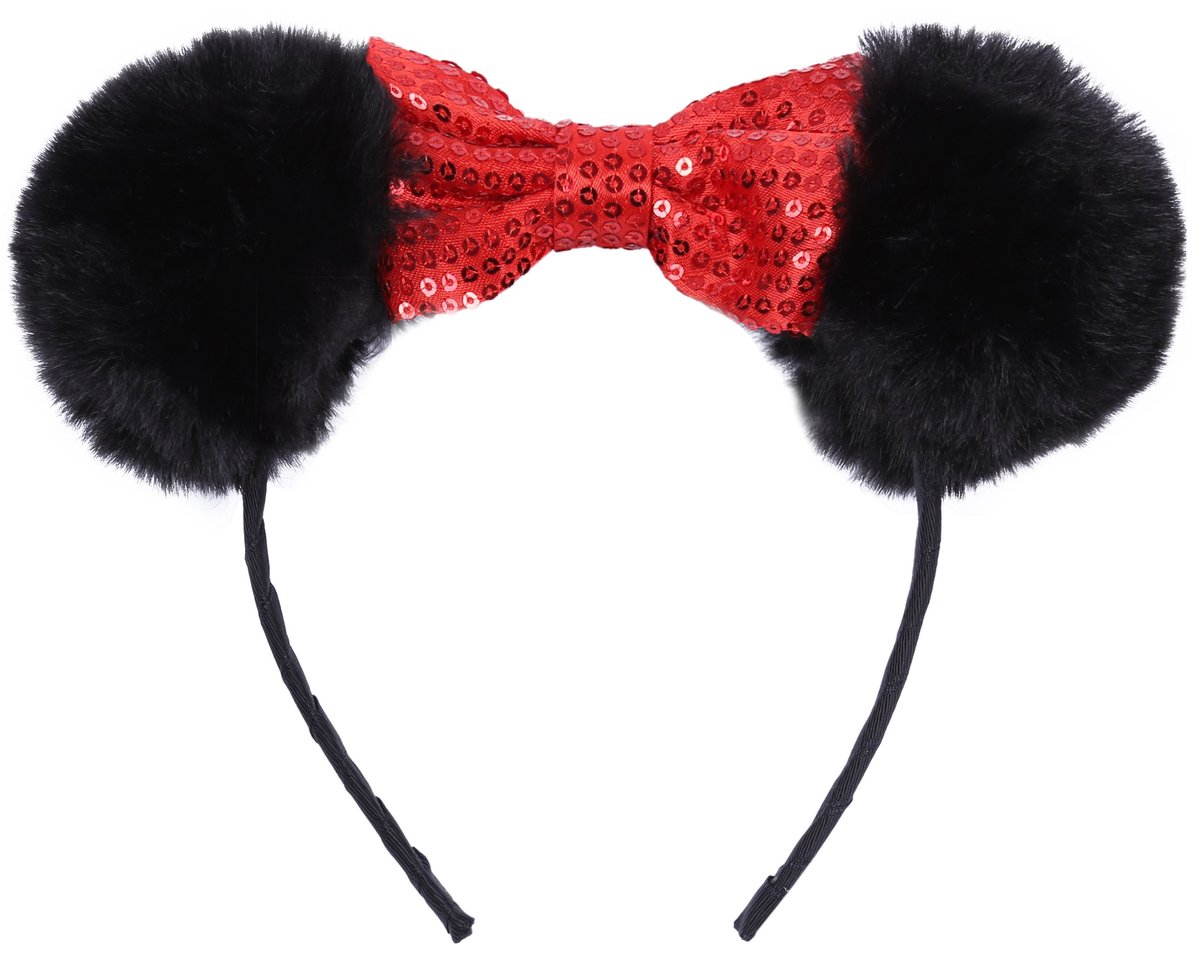 Czarna opaska z pomponami Myszka Minnie Disney
