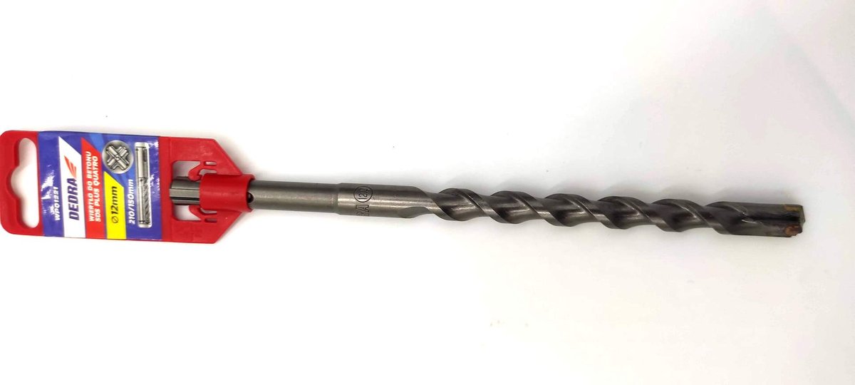 Wiertło do betonu SDS PLUS DEDRA WPQ1221 12,0x210/150mm, QUATRO, podwójna widia