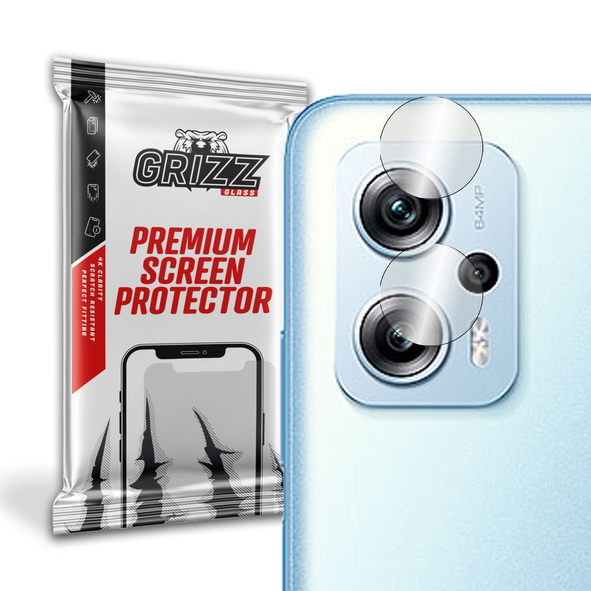 GrizzGlass HybridGlass Camera szkło hybrydowe na obiektyw do Xiaomi POCO X4 GT